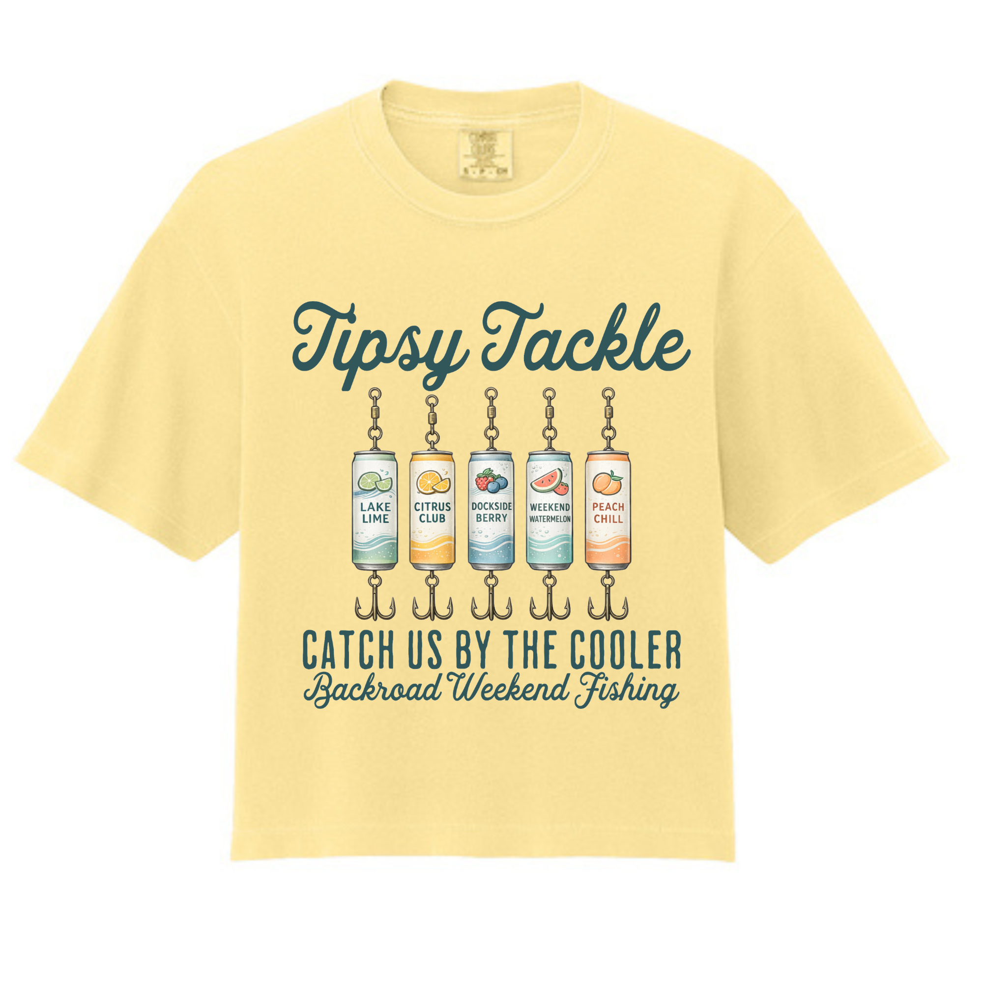 Tipsy Tackle Tee – Catch Us by the Cooler