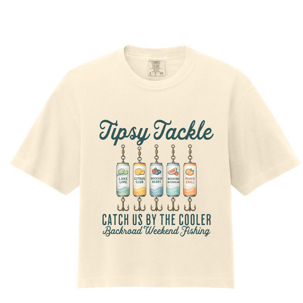 Tipsy Tackle Tee – Catch Us by the Cooler