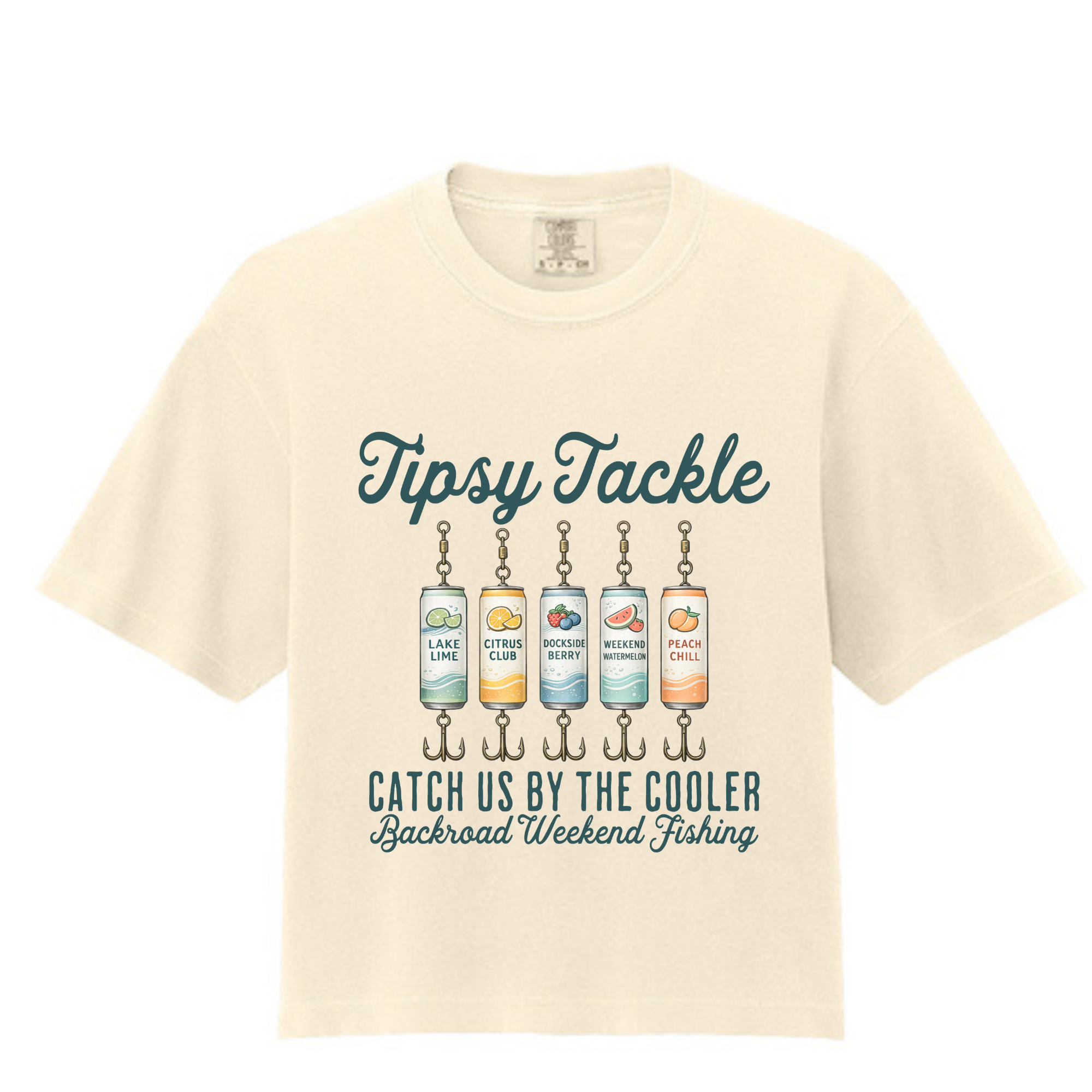 Tipsy Tackle Tee – Catch Us by the Cooler
