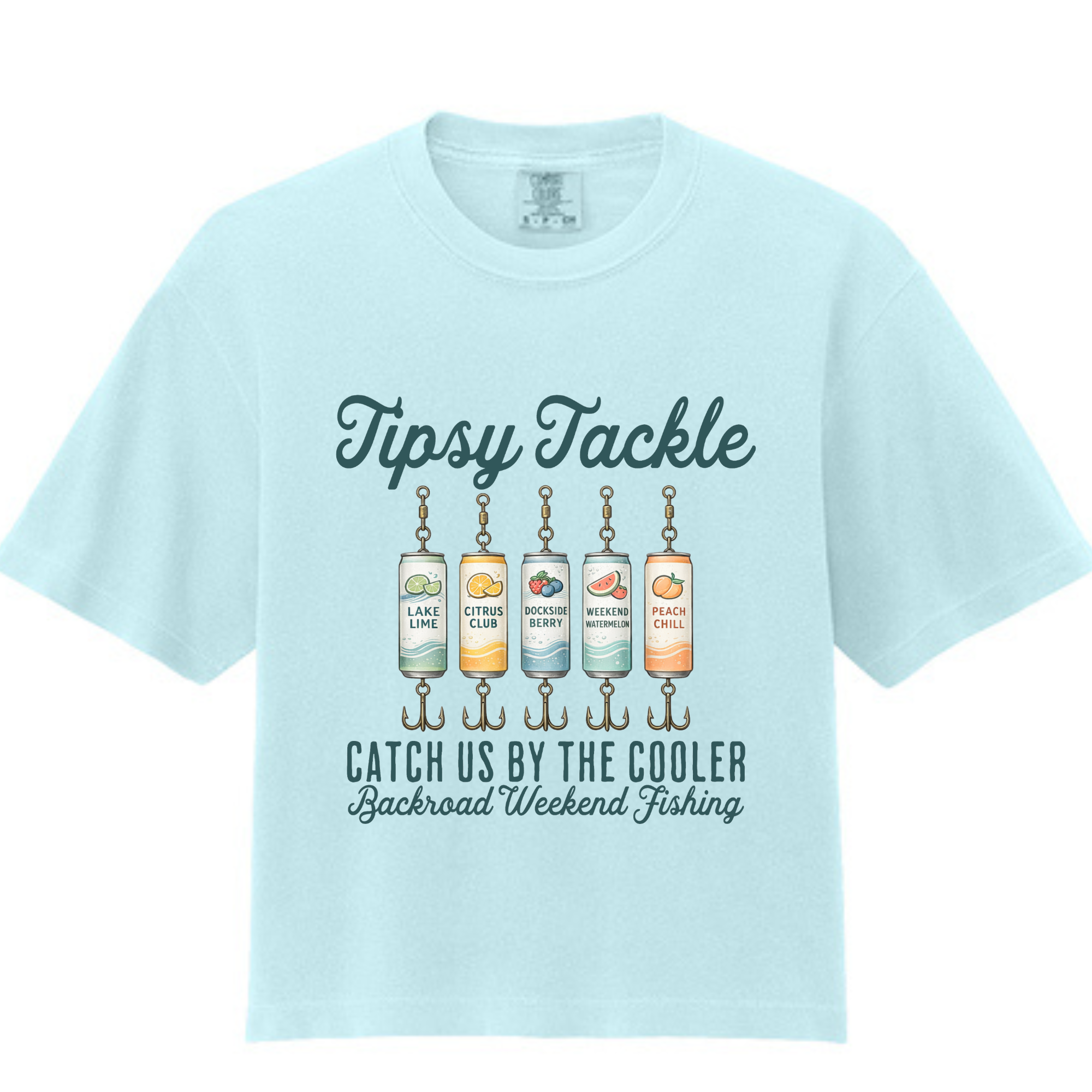 Tipsy Tackle Tee – Catch Us by the Cooler
